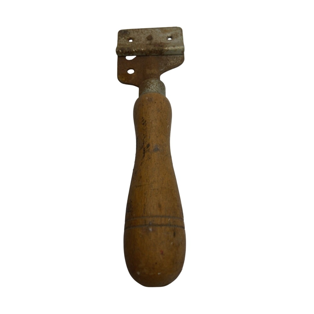 Vintage Wood Handle Metal Scraper Primitive Antique Hand Tool Rustic Decor